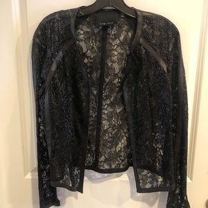 Carlisle lace & leather jacket - Size 6